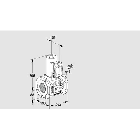Honeywell Kromschroder VLV, SOLND, SZ 7, 80 MM ISO FLG, VAS780F05N KS88203320