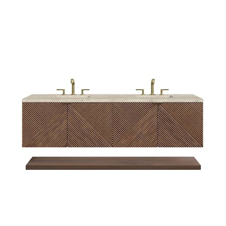 James Martin Vanities Marcello 72" Double Vanity, Chestnut, w/ 3 CM Tajnar Eclos Top w/FreePower Wireless Charger D200-V72-CSN-FTJR