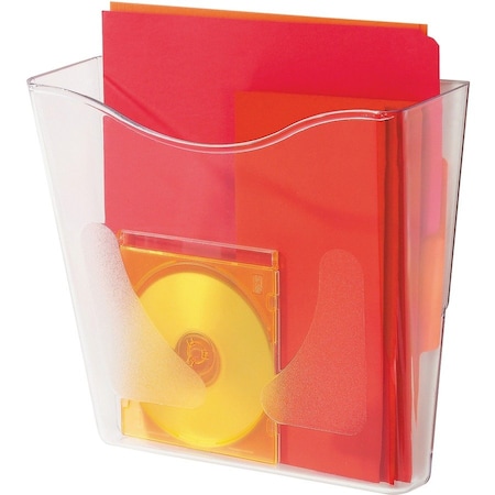 Deflecto Wall File Pocket, 10.3x10.9", Clear 63001