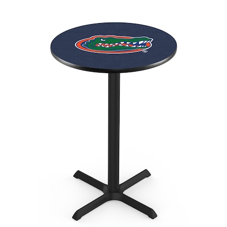 Holland Bar Stool Co 36" Blk Wrinkle Florida Pub Table, 36" dia. Top L211B3636FlorUn