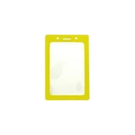 Brady BADGE HOLDER, DATA/CREDIT CARD, YELLOW FRAME VINYL BADGE HOLDER, SLOT 1820-3009