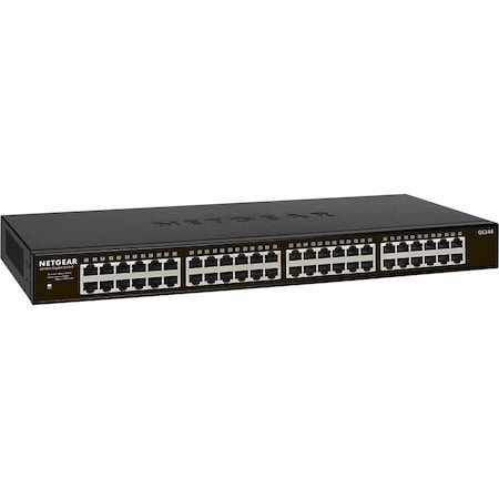 Netgear 48-PORT GIGABIT ETHERNET RACKMOUNT UNMANAGED SWITCH GS348-100NAS