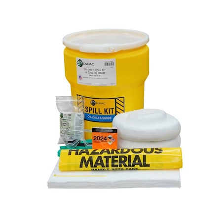 Enpac 10-Gallon Drum Spill Kit, Oil Only, Yellow 13-10-O