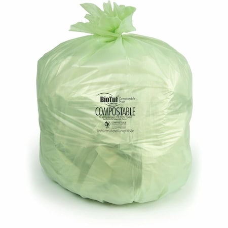 Heritage 45 gal Trash Bags, 40 in x 46 in, Premium, 0.9 mil, Green, 100 PK Y8046TE R01