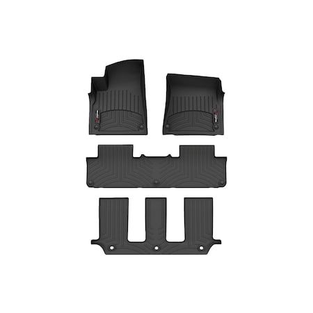 Weathertech Black, Front, rear, and rear Floorliners 4417341-441777-2-3
