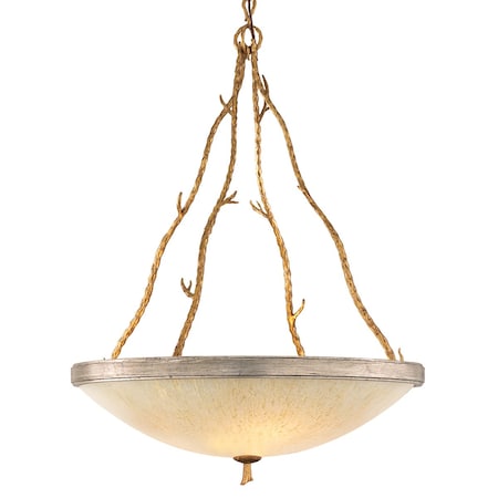 Corbett Lighting Parc Royale 5 Light Chandelier 29.5 In. Gold And Silver Leaf 66-44