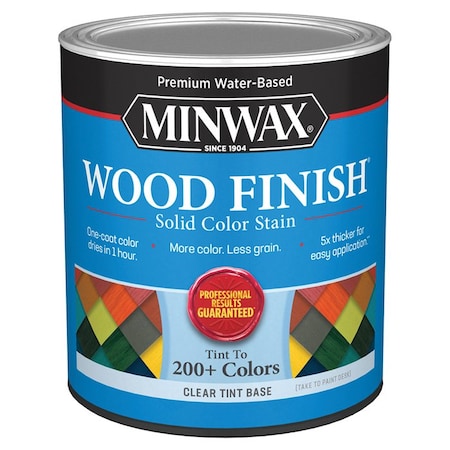 Minwax 1 Qt 11731 Clear Tint Base Wood Finish Water-Based Solid Color Stain 10811