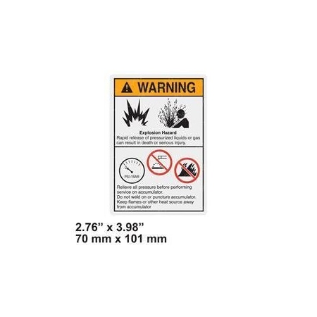 Genie REPLACEMENT DECAL, EXPLOSION HAZARD 1284981