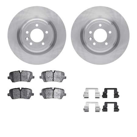 Dynamic Friction Co DFC Rotors with EURO 5000 Ceramic Brake Pads includes Hardware 6612-11103