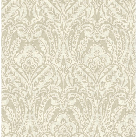 A-Street Prints Berkshire Beige Damask Wallpaper 4147-27382
