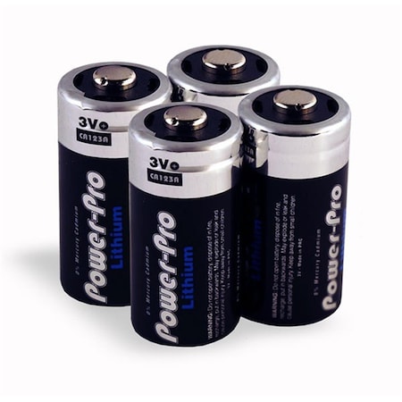 Dakota Alert 3V Lithium Batteries- 4Pack CR123A