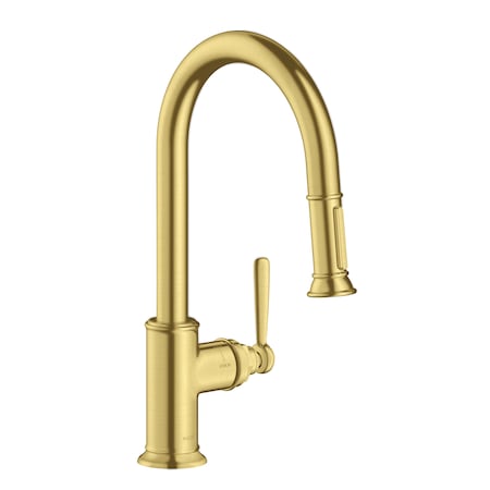 Axor Montreux HighArc Kitchen Faucet 2-Spray Pull-Down, 1.75 GPM in Brushed Gold Optic 16581251