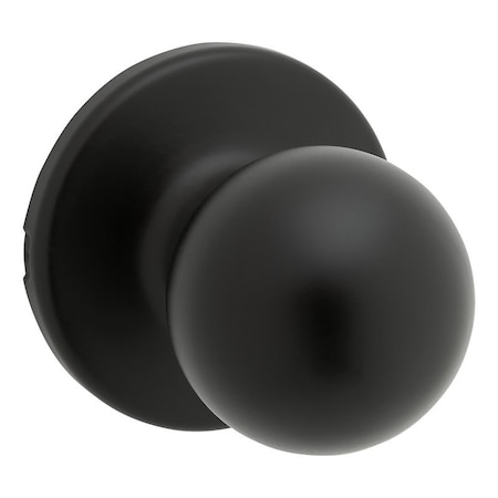 Kwikset Hall and Closet Knob, Zinc, Matte Black, 2-3/8 to 2-3/4 in Backset, 1-3/8 to 1-3/4 in Thick Door 200P 514 CP