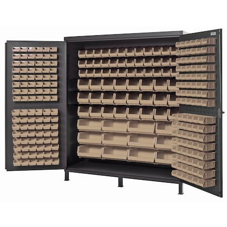 Quantum Storage Systems STORAGE CABINET W/136 IVORY BINS QSC-72-136IV