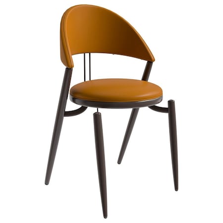 Leisuremod Venice Collection Modern Dining Chair In Light Brown VC49LBR