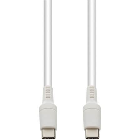 Add-On AddOn 3.0m (9.8ft) USB C Male to USB C Male USB 2.0 Sync and Charge White Cable USBC3MW