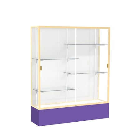 Ghent Spirit Floor Display Case 60x72x16, White, Champange 375WB-GD-PE