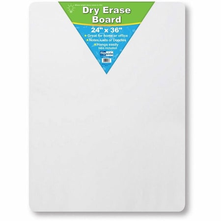 Flipside Unframed Dry Erase Board, 24"X36", White 10088
