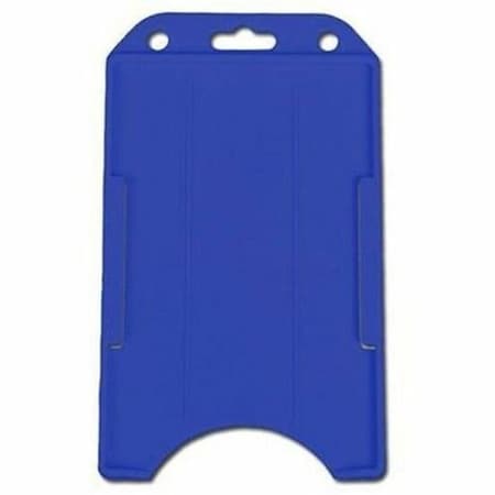 Brady BADGE HOLDER, BLUE, VERTICAL, SEMI-RIGID, CARD HOLDER W/SLOT AND CHAIN, W/4TH SIDE RAIL 1840-8162