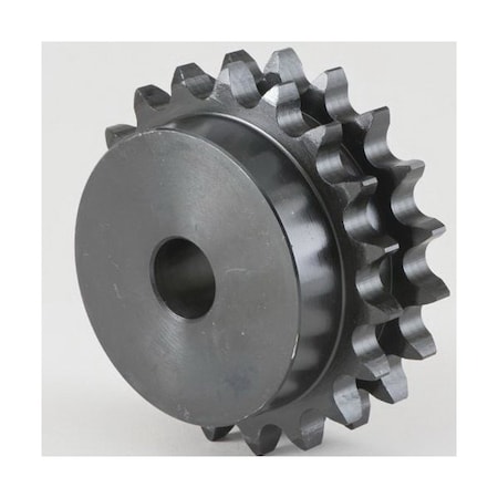Tsubaki Double Strand Stock Sprocket, 2 Bore, 1.83 OD, #200 chain, 12 T, 2.5P D200B12