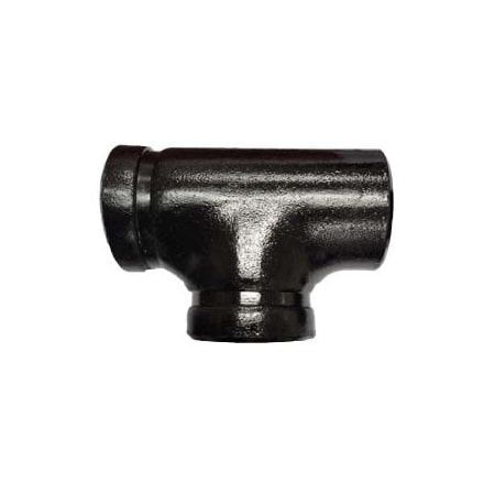 Industrial Choice Groove by Weld by Groove Tee SCH40 2 inch Steel Black Painted GVW-T-2-G-W-G-S40CS-BK