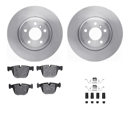 Dynamic Friction Co DFC Rotors with EURO 5000 Ceramic Brake Pads includes Hardware 6612-31453