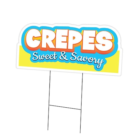 Signmission Crepes Die Cut Yard Sign & Stake outdoor plastic coroplast window, C-DC-1824-DS-Crepes19 C-DC-1824-DS-Crepes19