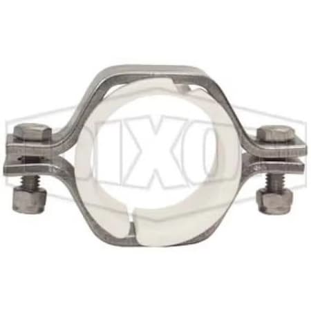 Dixon Hex Tube Hanger with ABS Sleeve, 1/2 in Nominal, 304 SS, Domestic B24PS-G50