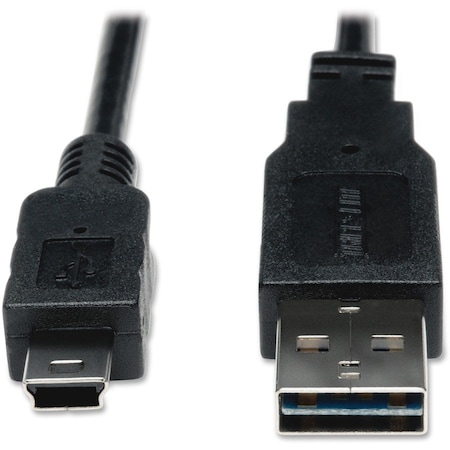 Eaton EATON Universal Reversible USB 2.0 Cable Reversible A To 5pin Mini B M/m, 6 Ft. UR030-006