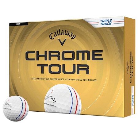 Callaway Chrome Tour Triple Track 26 White Golf Balls, 12PK 113586