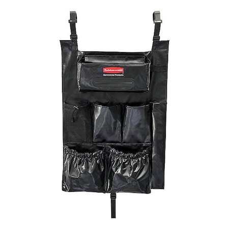 Rubbermaid Commercial Bag Organizer, Black, 6 Pockets 2221458