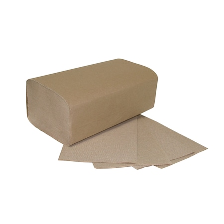 Sellars 1-Ply Single Fold Towel 250Ct Natural 9.25" X 10.25" Sht 16/Cs, 16PK 183226