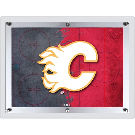 Holland Bar Stool Co Calgary Flames 32 in. x 23.5 in. Backlit LED Sign by Company LBLedA