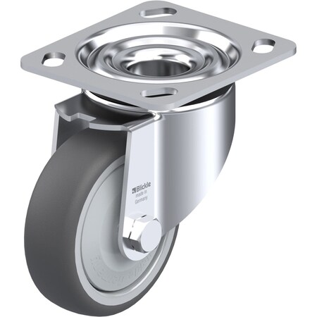 Blickle Swivel Plate Caster, PU, 4", 440 lb. LK-PATH 100KF-14