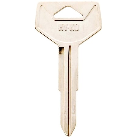 Hy-Ko Automotive Key Blank, Brass, Nickel, For Toyota Vehicle Locks 11010TR37