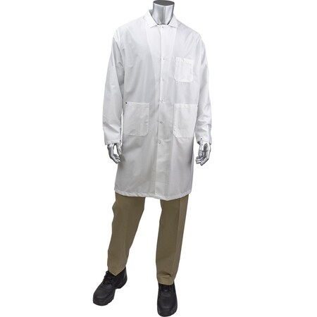 Uniform Technology Long ESD Labcoat BR18-45WH-M