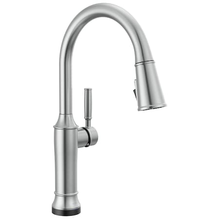 Delta Renaldi Touch2O Kitchen Faucet with Touchless Technology Lumicoat Arctic Stainless 9184TL-AR-PR-DST