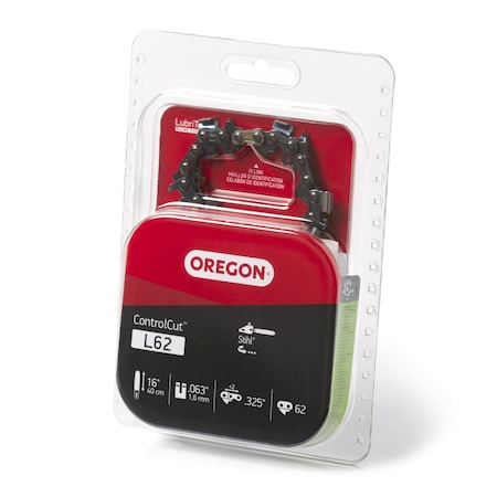 Oregon Controlcut Chain, 16" 22BPX .325" 62 DL L62