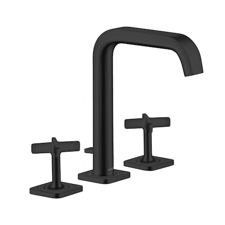 Axor Citterio E Widespread Faucet 170 with Pop-Up Drain, 1.2 GPM in Matte Black 36108671