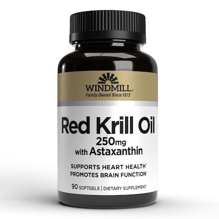 Windmill Red Krill Oil, 250 mg, with Ast, 90PK 35046003517