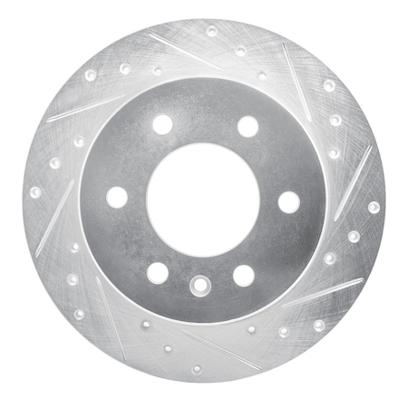 Dynamic Friction Co DFC Brake Rotor - Drilled and Slotted - Silver 631-40044R