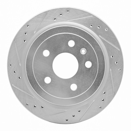 Dynamic Friction Co DFC Brake Rotor - Drilled and Slotted - Silver 631-46024L