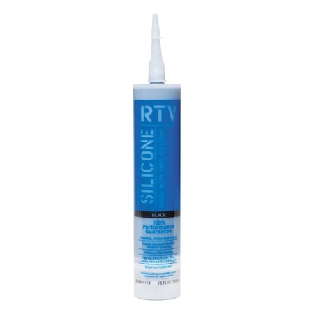 White Lightning Contractor RTV Silicone Sealant, 10 oz Cartridge, Black, 12PK 425-WL099111B
