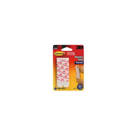 Command Refill Strip, 3/4 in W, 3-5/8 in L, White, 6PK 17023P-ES