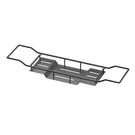 Gatco Modern Bath Tub Caddy, Adjustable, Matte Black 1418MX