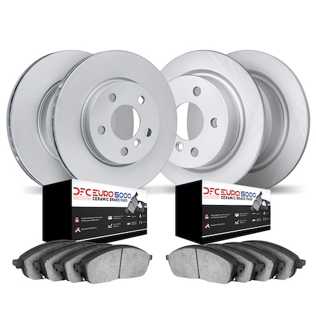 Dynamic Friction Co DFC GEOMET Rotors with EURO 5000 Ceramic Brake Pads 9604-74004