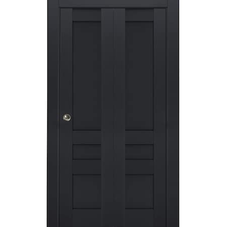 Sartodoors Sliding Closet Bi-fold Doors Solid Core Modern Interior VEREGIO7411BF-ANT-36 x 96 (2* 18x96)