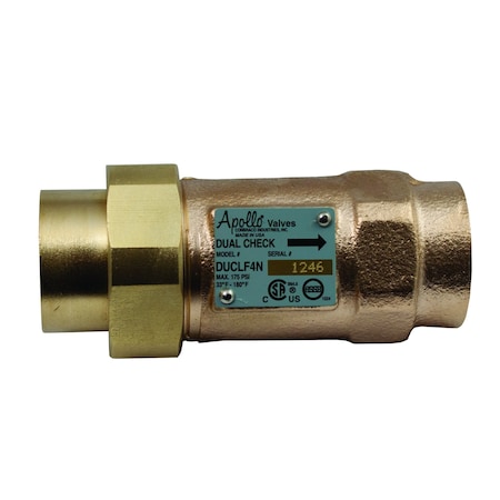 Apollo Valves 3/8" NPT Lead Free Bronze Dual Check Valve 4NLF3A22A