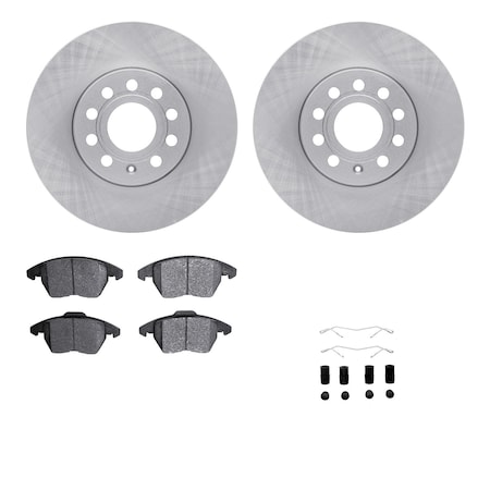 Dynamic Friction Co DFC Brake Rotor with 5000 Brake Pads and Hardware Kit 6512-74316