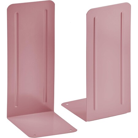 Acrimet Steel Metal Jumbo Bookends for Shelves, Heavy Duty, for Large books, Pink, 2PK 295.1